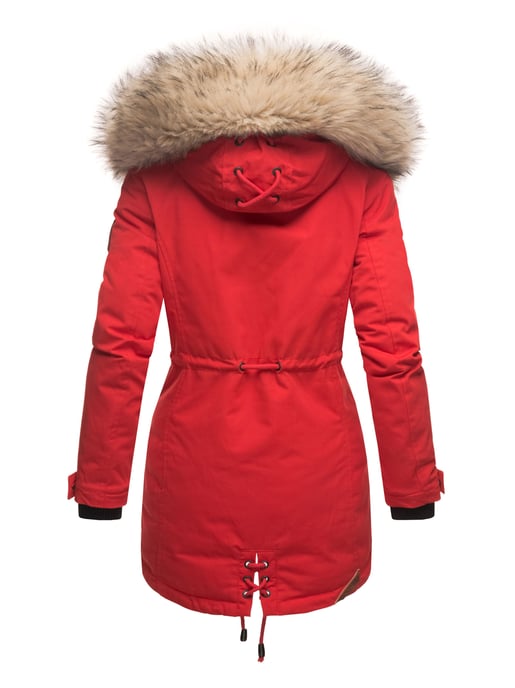 Navahoo Premium Damen Winterjacke Lady Like – Klassischer Parka mit Abnehmbarem Kunstfellkragen - Image 3