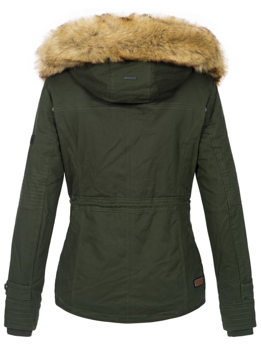 Navahoo Damen Winterjacke Pearl – Kurz-Parka mit Teddyfell & Abnehmbarem Kunstfellkragen - Image 3