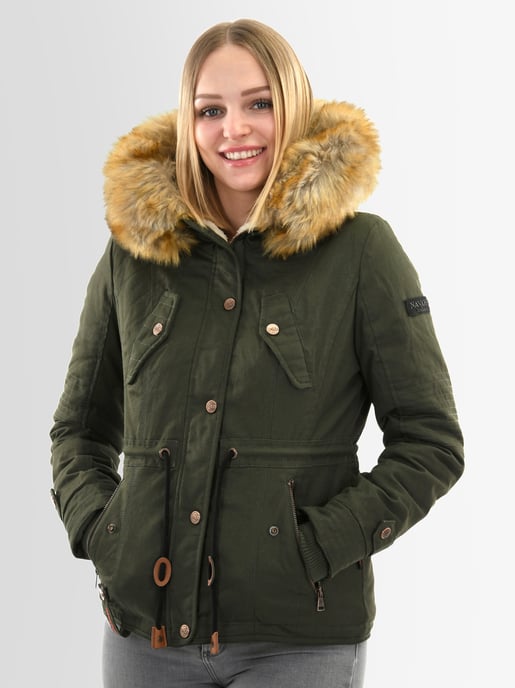 Navahoo Damen Winterjacke Pearl – Kurz-Parka mit Teddyfell & Abnehmbarem Kunstfellkragen - Image 5