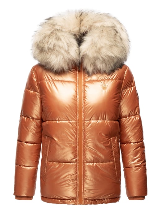 Navahoo Premium Damen Winterjacke Tikunaa – Puffer Look, Warm & Mit Kunstfellkragen - Image 2
