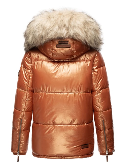 Navahoo Premium Damen Winterjacke Tikunaa – Puffer Look, Warm & Mit Kunstfellkragen - Image 4