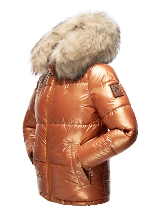 Navahoo Premium Damen Winterjacke Tikunaa – Puffer Look, Warm & Mit Kunstfellkragen - Image 5