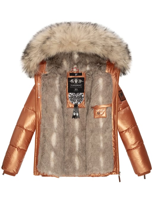 Navahoo Premium Damen Winterjacke Tikunaa – Puffer Look, Warm & Mit Kunstfellkragen - Image 6
