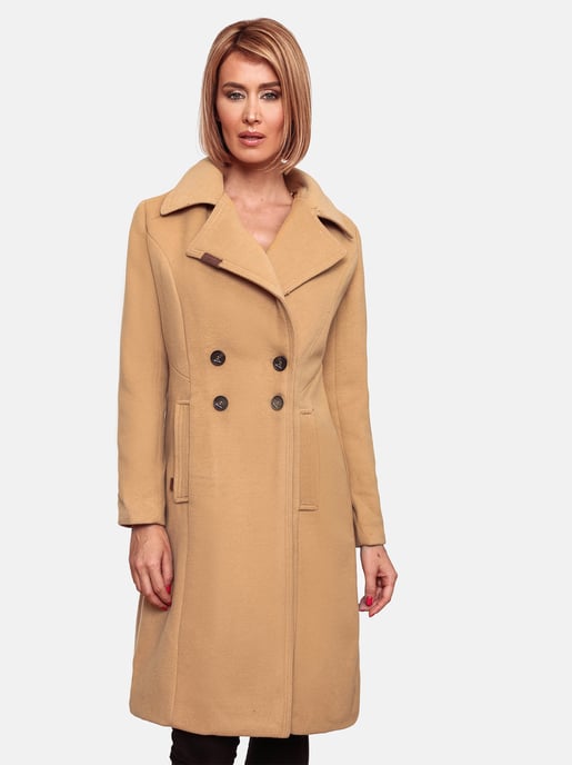 Navahoo Damen Trenchcoat Wooly – Premium Wintermantel mit Eleganter Passform - Image 2