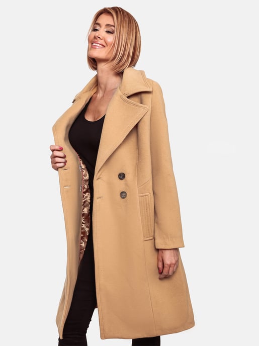 Navahoo Damen Trenchcoat Wooly – Premium Wintermantel mit Eleganter Passform - Image 3
