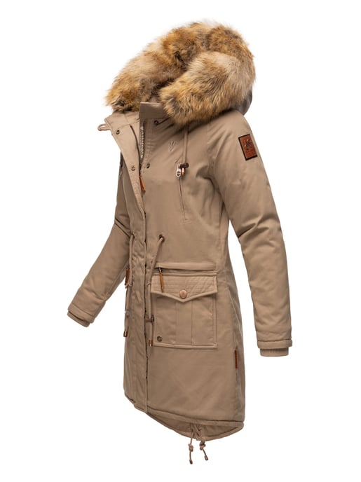 Navahoo Damen Winterjacke Rosinchen – Klassischer Parka mit Abnehmbarem Kunstfellkragen - Image 3