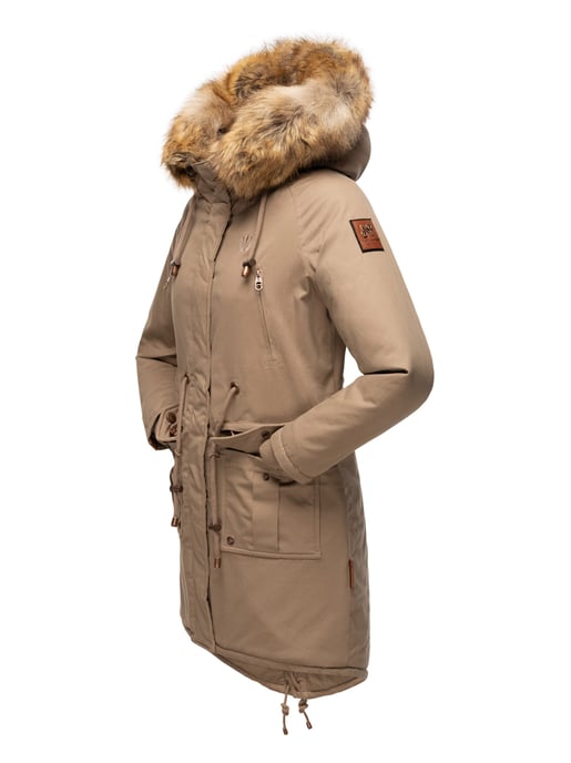 Navahoo Damen Winterjacke Rosinchen – Klassischer Parka mit Abnehmbarem Kunstfellkragen - Image 4