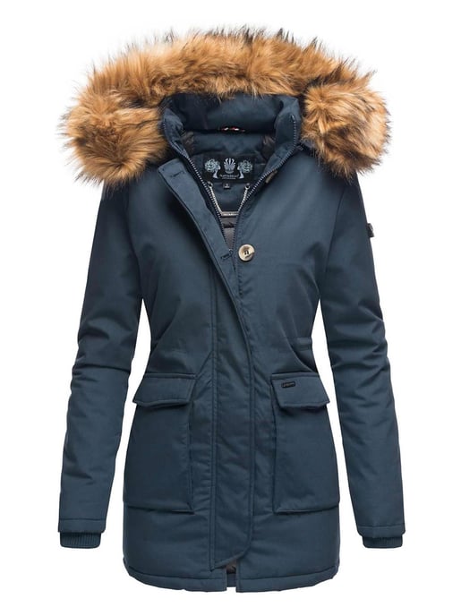 Navahoo Damen Winterjacke Schneeengel Princess – Klassisch, Warm & Mit Abnehmbarem Kunstfellkragen - Image 1