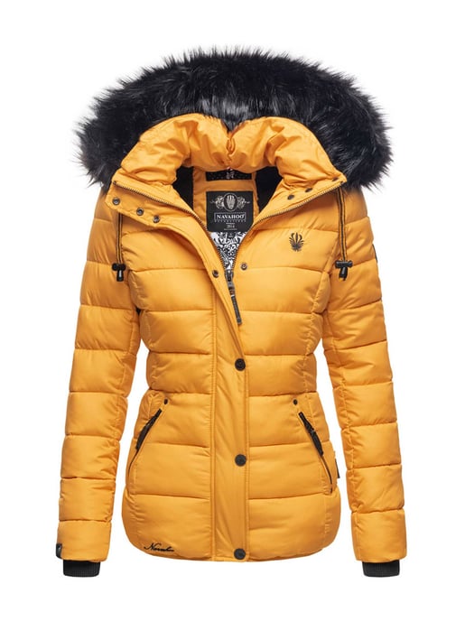 Navahoo Damen Steppjacke Zuckerbiene – Warm, Stylisch & Mit Teddyfell und Kapuze - Image 1