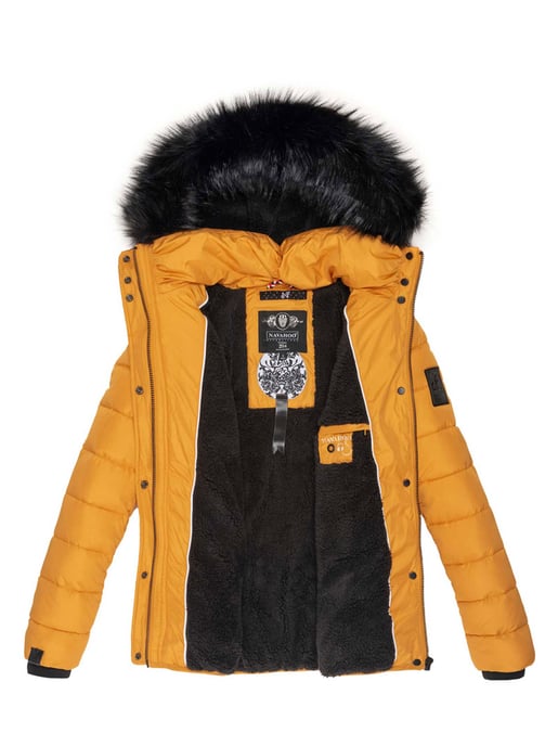 Navahoo Damen Steppjacke Zuckerbiene – Warm, Stylisch & Mit Teddyfell und Kapuze - Image 4