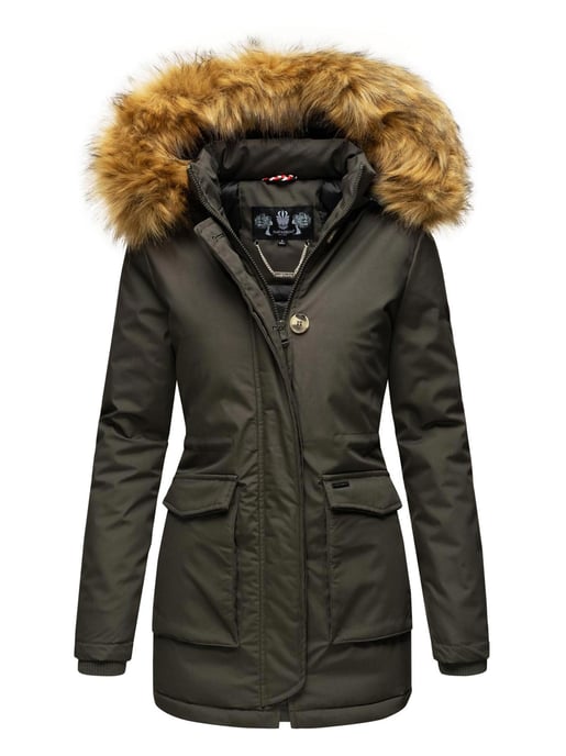 Navahoo Damen Winterjacke Schneeengel Princess – Klassisch, Warm & Mit Abnehmbarem Kunstfellkragen - Image 1