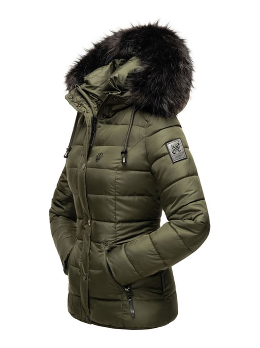 Navahoo Damen Steppjacke Zuckerbiene – Warm, Stylisch & Mit Teddyfell und Kapuze - Image 5