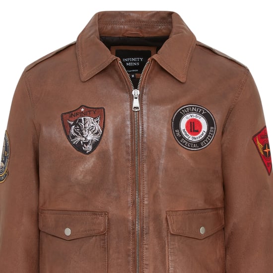 Herren-Bomberjacke aus hellbraunem Leder G-1 mit Fliegerkragen – Maverick - Image 5