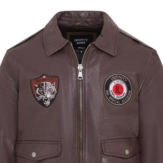 Braune Bomberjacke aus Leder für Herren G-1 mit Fliegerkragen – Maverick - Image 5
