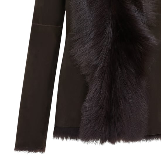 Damenjacke aus braunem Toscana-Lammfell-Wildleder - Noiré - Image 6