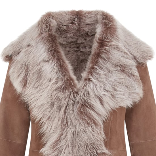 Damenjacke aus taupefarbenem Schaffell „Toscana Shearling“ aus Wildleder – Noiré - Image 5