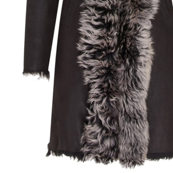 Schwarzer Trenchcoat aus Schaffell und Leder mit Kapuze für Damen in Toscana-Optik - Coast - Image 6