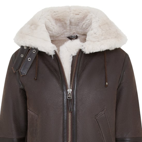 Creck Damen Lederjacke mit Kapuze, braun, Schaffell, Palermo - Image 5