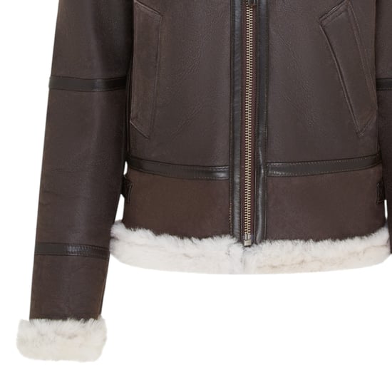 Creck Damen Lederjacke mit Kapuze, braun, Schaffell, Palermo - Image 6