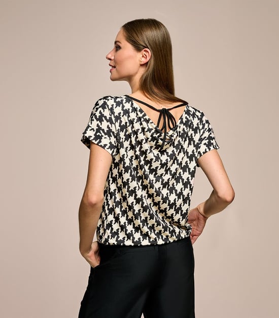 Benza Print Top Schwarz/Weiß - Image 5