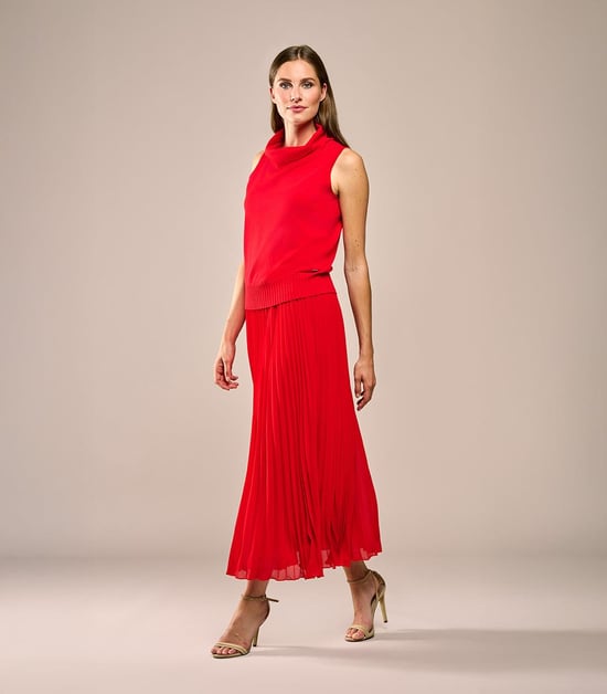 Lara Plisseerock Rot - Image 6