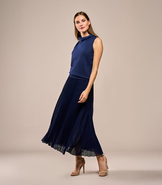 Lara Plisseerock Navy - Image 6