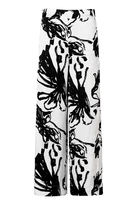 Hose mit Cassandra-Print Schwarz/Weiß - Image 2