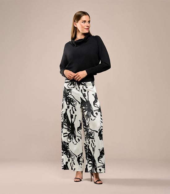 Hose mit Cassandra-Print Schwarz/Weiß - Image 6