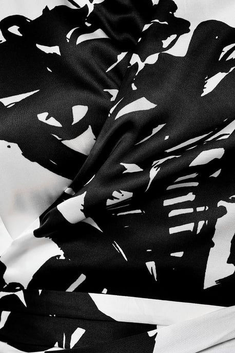Carly Print Bluse Schwarz / Weiß - Image 5
