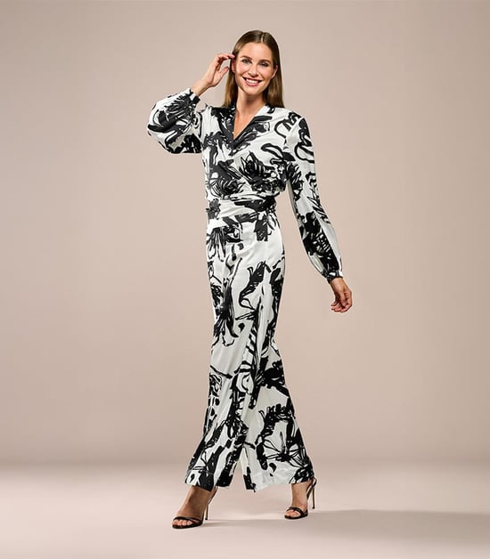 Carly Print Bluse Schwarz / Weiß - Image 6
