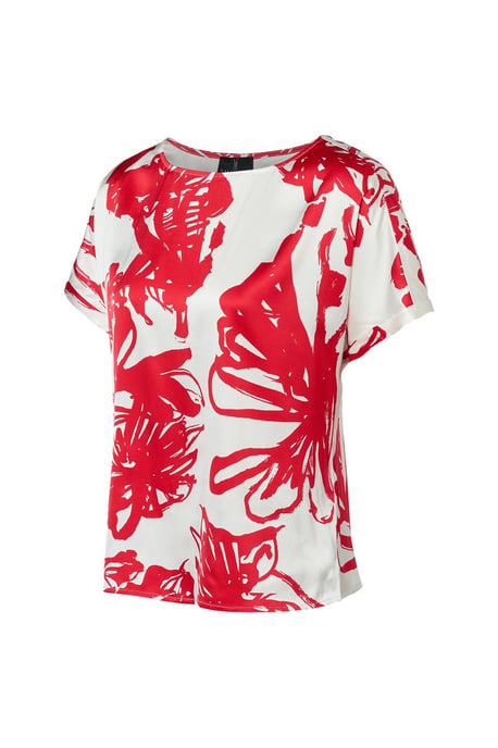 Camilla Print Top Rot/Weiß - Image 3