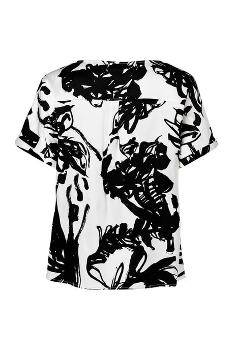 Camilla Print Top Schwarz/Weiß - Image 4