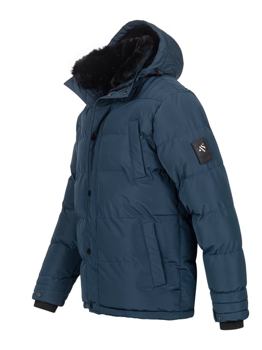Alessandro Salvarini Herren Winterjacke AS-326 mit Teddyfell & abnehmbarer Kapuze - Image 4