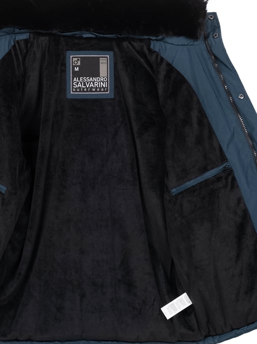 Alessandro Salvarini Herren Winterjacke AS-326 mit Teddyfell & abnehmbarer Kapuze - Image 6