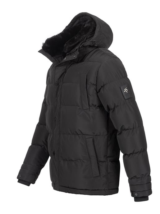 Alessandro Salvarini Herren Winterjacke AS-326 mit Teddyfell & abnehmbarer Kapuze - Image 4
