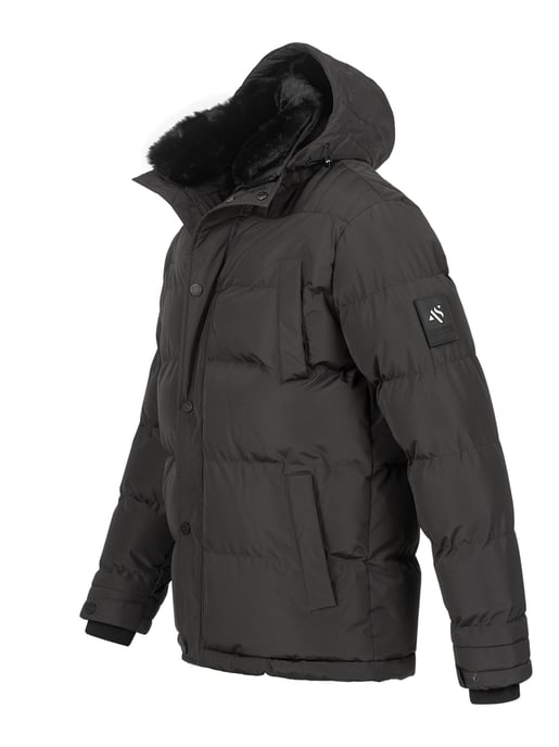 Alessandro Salvarini Herren Winterjacke AS-326 mit Teddyfell & abnehmbarer Kapuze - Image 4