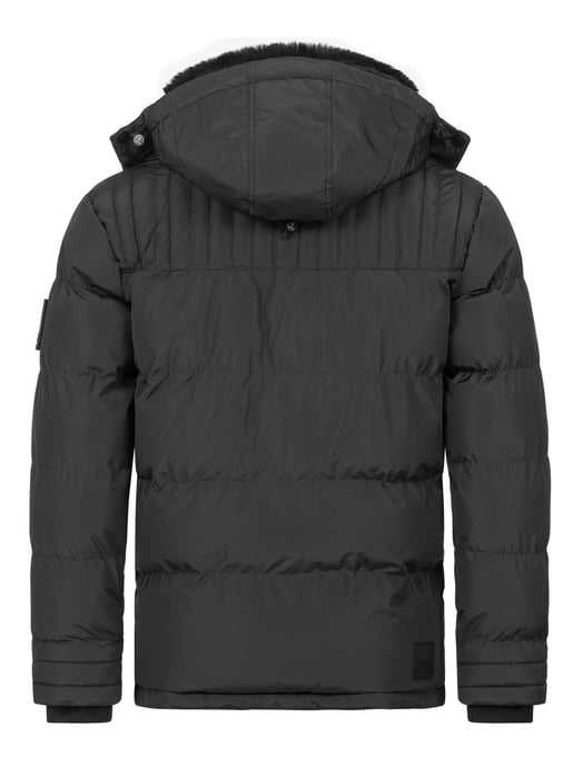 Alessandro Salvarini Herren Winterjacke AS-326 mit Teddyfell & abnehmbarer Kapuze - Image 5