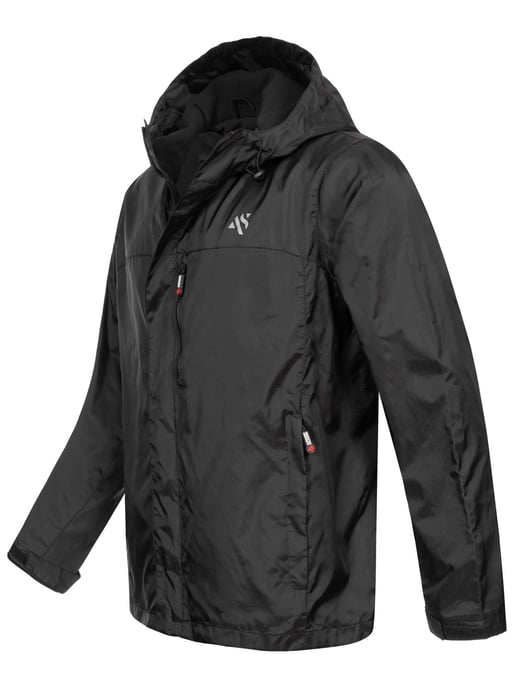 A. Salvarini Herren Regenjacke AS-323 wasserdicht & leicht mit Kapuze - Image 3