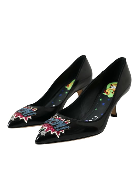 Lackleder-Pumps mit verzierten Absätzen - Image 3