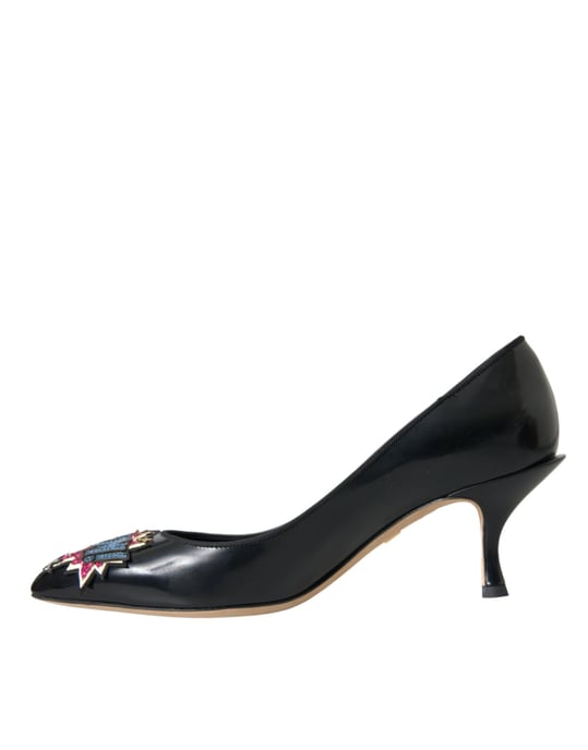Lackleder-Pumps mit verzierten Absätzen - Image 5