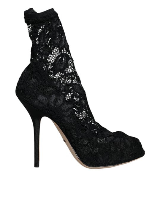 Spitzen Peeptoe-Absätze im floralen Stil - Image 1