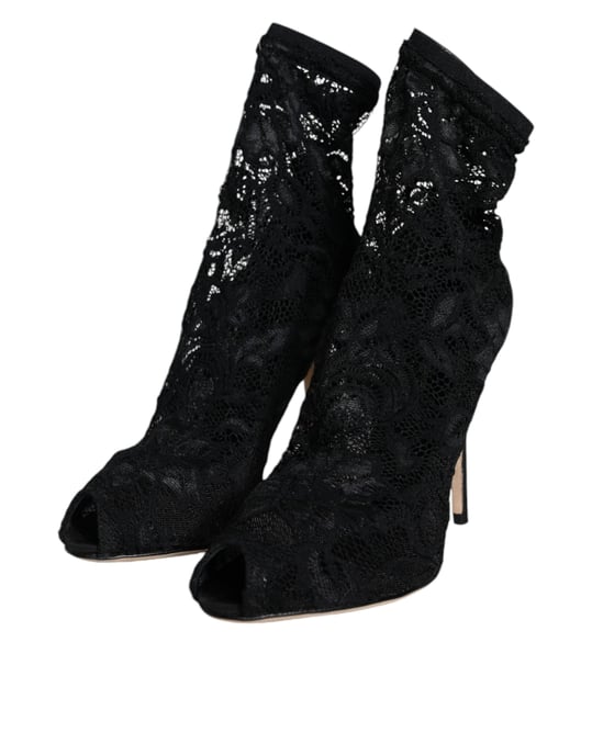 Spitzen Peeptoe-Absätze im floralen Stil - Image 3