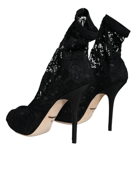 Spitzen Peeptoe-Absätze im floralen Stil - Image 4