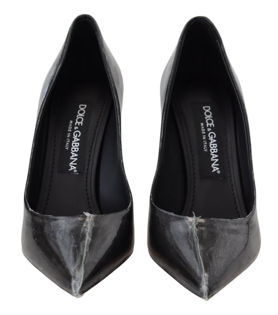 Dolce Gabbana Pumps Absatzschuhe aus schwarzem Leder - Image 6
