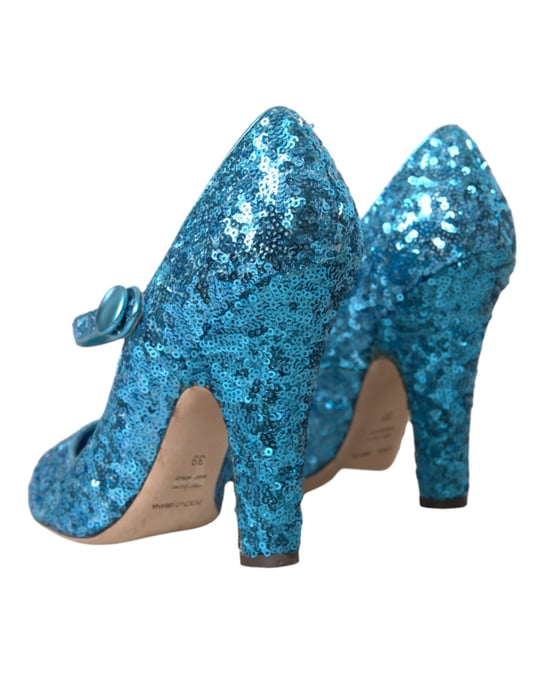 Pailletten Mary Jane Pumps mit High Heel - Image 4
