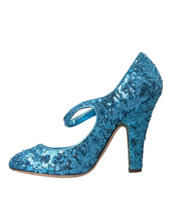 Pailletten Mary Jane Pumps mit High Heel - Image 5
