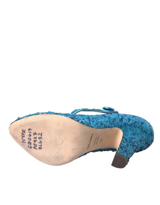 Pailletten Mary Jane Pumps mit High Heel - Image 6