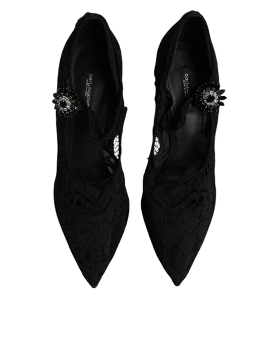 Spitzen Pumps Absatzschuhe Schwarz - Image 3