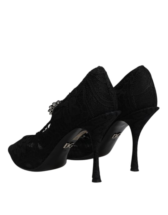 Spitzen Pumps Absatzschuhe Schwarz - Image 5