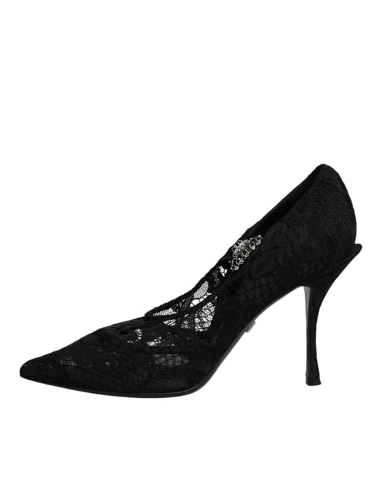 Spitzen Pumps Absatzschuhe Schwarz - Image 6